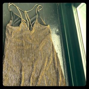 Fun metallic spaghetti strap dress